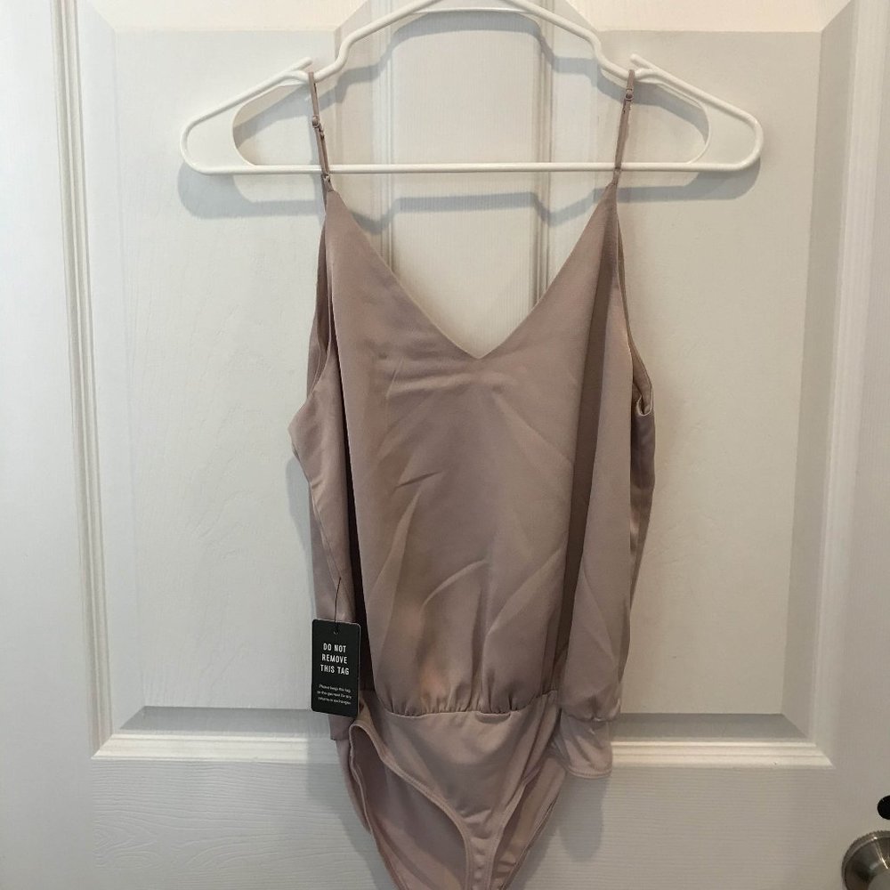 Express Mauve Satin Cami Bodysuit